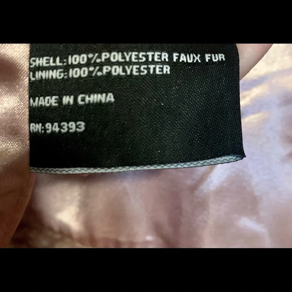 COFEE SHOP New York Pink Soft Feux Fur Silk Interior Hooded Dress Jacket Size XL - Picture 10 of 11